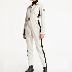 DKNY belted one piece ski suit